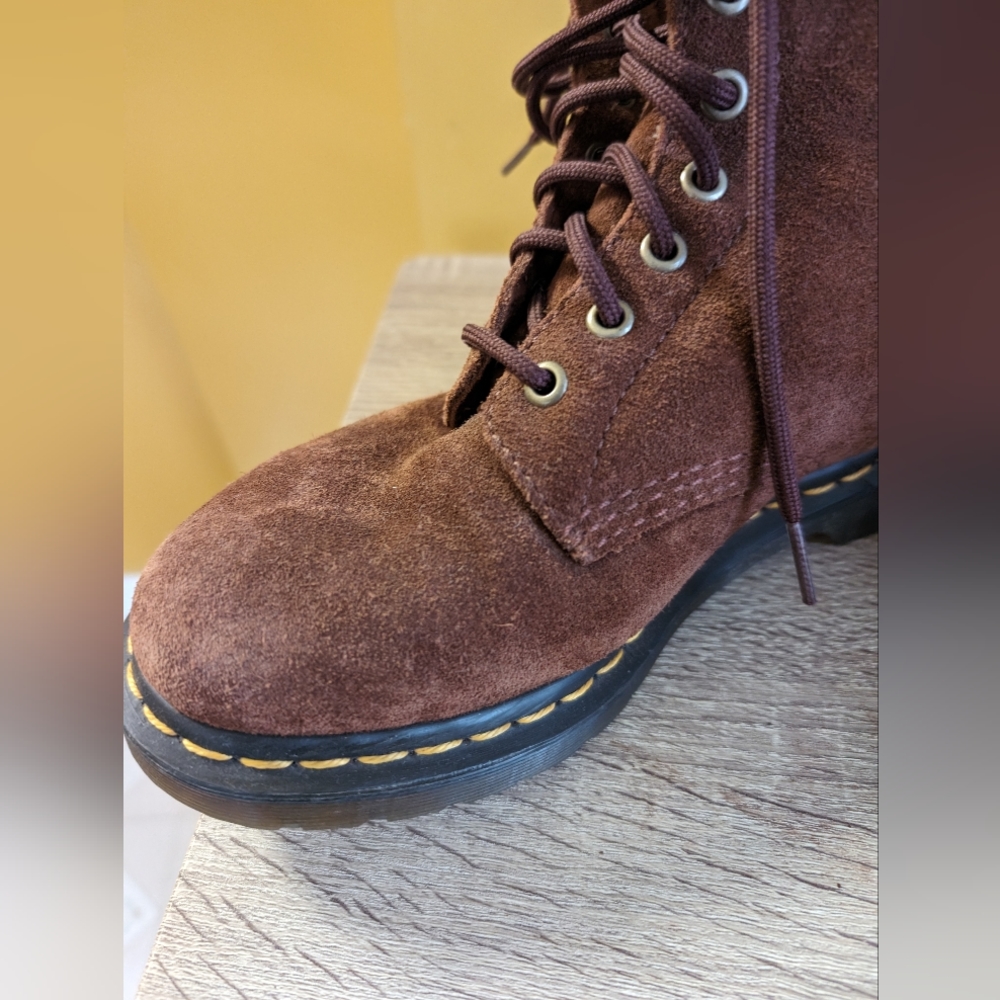 Doc Martens suede fur lined boots